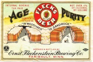 Fleckenstein Beer Label Faribault MNN Refrigerator / Tool Box Magnet Man Cave - Picture 1 of 1