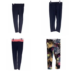 SET 4 LEGGINGS Koral The Upside Running Bear schwarz Blumen Capri SMALL - Bild 1 von 10