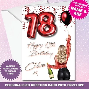 Personalisierte GLANZKARTE GLÜCK Geburtstag 18. 21. 30. beliebiger Name Alter Party 228 - Bild 1 von 6