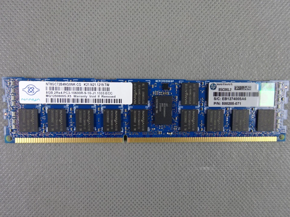 RAM 1x8GB  PC3-10600R ECC Speicher HP P/N 500205-071 - Bild 1 von 1