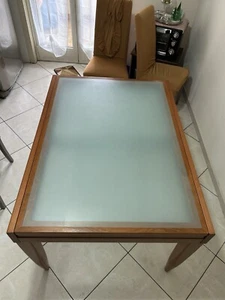 tavolo allungabile Calligaris Legno Ciliegio E Vetri Temperato - Foto 1 di 8
