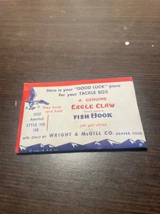 24k Plated Wright & McGill Eagle Claw Good Luck Fishing Hook, Please Read - Picture 1 of 2