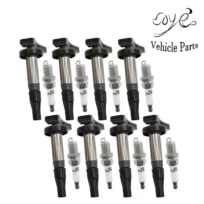 8x Ignition Coils + 8x Spark Plugs for 2003-2009 Jaguar XKR XJR S-Type 4.2L V8 - Image 1 of 4