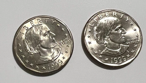 1999 P  D  Susan B. Anthony Dollar Very Choice Uncirculated FROM MINT BAGS Cover