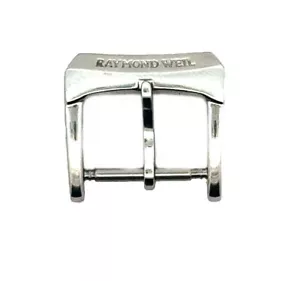 12mm Raymond Weil Silver Tone Stainless Steel Buckle Clasp - Picture 1 of 2