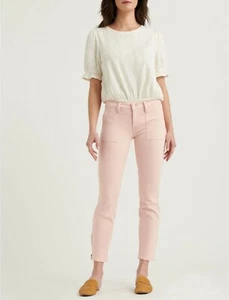 NWT Women Lucky Brand Low Rise Lolita Skinny Utility Ankle Zip Jean Peach 6/28A - Picture 1 of 10