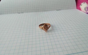 Anillo de mujer vintage de la URSS, oro falso oro gitano. - Imagen 1 de 7