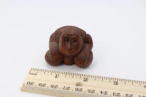 Netsuke Gorila / Mono / Mono - Boj tallado japonés  - Imagen 1 de 7