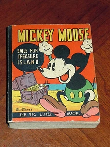  MICKEY MOUSE SAILS FOR TREASURE ISLAND (NO #) (1935) FINE cond  BLB 192 pgs - Picture 1 of 4