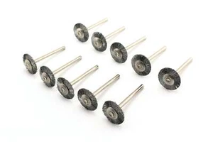 TMAX 10p 1/4-3/4" Spazzola Filo Nylon Ottone Acciaio al Carbonio 1/8" Shk per Dremel Rotante - Foto 1 di 16