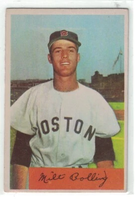 1954 BOWMAN #130, Milt Bolling, Boston Red Sox, VGEX - Image 1 of 2