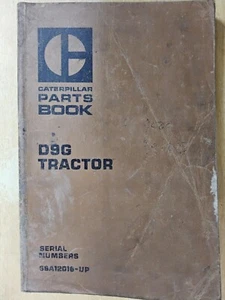 Caterpillar D9G Tractor, Parts Book, 66A12016-up, 1974 vintage - Picture 1 of 7