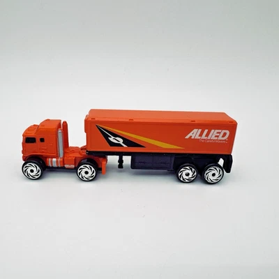 Vintage 1989 Micro Machines Road Champs Cab Over Semi Box Truck Allied Movers - Image 1 of 4