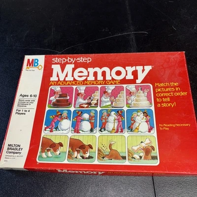 Vintage 1983 Milton Bradley Step by Step Memory Game Complete VGC Contents - Image 1 of 4