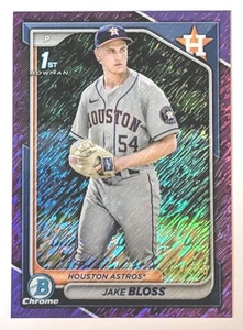 2024 JAKE BLOSS Bowman Chrome Prospects #BCP-189 rifrattore viola brillante /250 - Foto 1 di 5