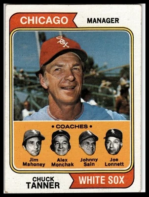 1974 Topps #221 White Sox Field Leaders (Chuck Tanner / Joe Lonnett - Image 1 of 2