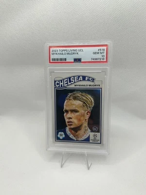 2023 Topps UCL Living Set - Mykhailo Mudryk #518 PSA 10 RC - Image 1 of 2
