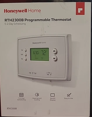 Honeywell 5-2 Day Programmable Thermostat with Backlight RTH2300B *391 - Image 1 of 4