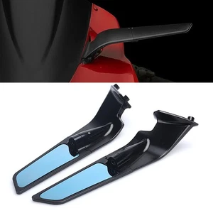 Pair Side Wind Adjustable Rotating Wing Mirrors For Ducati 899 1199 Panigale R/S - Picture 1 of 12