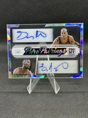 Gary Payton Shawn Kemp Auto 2023 Hoja Pro Set Emparejamientos Puros Platino PP-3 #/5 Foto 1 de 3