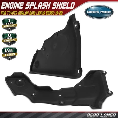 2x Rear Lower Engine Splash Shield for Toyota Avalon 2019 Lexus ES350 2019-2022 - Image 1 of 4