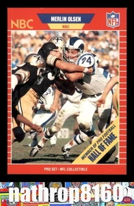 1989 Pro Set Announcers #27 Merlin Olsen HOF NFL NM/NM+ Los Angeles Rams 9328 - Picture 1 of 4