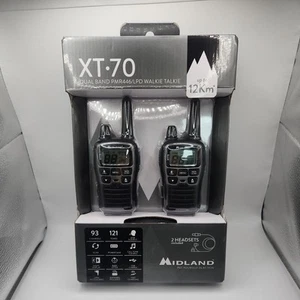 SEALED Double Pack: 2x Midland XT.70 PMR446/LPD Dual Band Radio/Walkie Talkie's - Photo 1/7