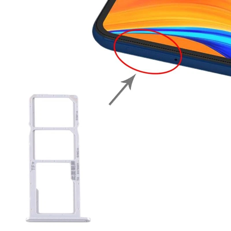 Vassoio SIM e micro SD per Huawei Y6s 2020 argento - Immagine 1 di 1