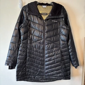 Columbia Heavenly Giacca Lunga Donna Xxl Nero Parka Isolante Omni-Heat LEGGI - Foto 1 di 14