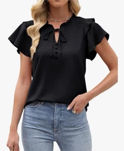 CiciBird Damen Bluse Shirt Top - Schwarz - Größe M - Neu Mit Etikett - Bild 1 von 5