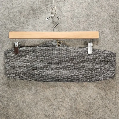 Giorgio Armani Cummerbund Le Collezioni plisado moteado negro blanco 100 % seda Foto 1 de 4