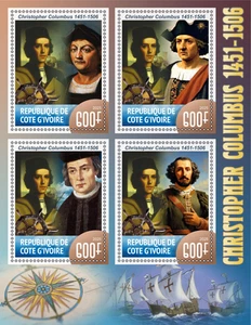 Stamps .Christopher Columbus Ships 8 sheets perforated NEW - Picture 1 of 8