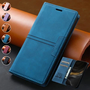 Slim Leather Case Cover for Huawei P40/P30/P20 Lite Pro Magnetic Flip Wallet - Picture 1 of 29