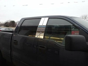 Chrome Pillar Post Stainless Steel 4pc for 04-14 Ford F150 F-150 - Picture 1 of 2