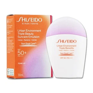 SHISEIDO Urban Environment Triple Beauty Sun Dual Care SPF50+ PA++++ 30ml - Picture 1 of 5
