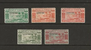 NUEVAS HÉBRIDAS FRANCESAS (YO-218) CUOTAS DE ENVÍO 1938 FD65-69 JUEGO DE 5 FINAS USADAS - Imagen 1 de 1