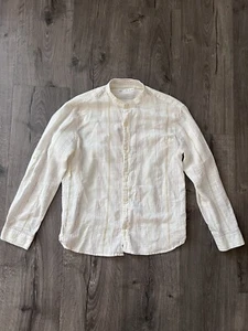 Zara boy Striped Linen blend Shirt size 9 - Picture 1 of 4