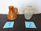 1x kleine Vase, Glas, Porzellan, Kristall, WAHL: braun- 8,5  cm ODER Glas -8 cm