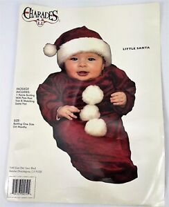 Little Santa Claus Bunting Costume 0-6 months newborn infant deluxe Charades