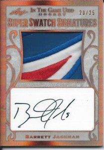 2019-20 Leaf ITG In the Game Used BARRETT JACKMAN Super Swatch Signatures 20/25