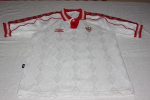CAMISETA DE FUTBOL MUY ANTIGUA DEL SEVILLA FC DE MARCA UMBRO TALLA XS 1999-2000 - Imagen 1 de 2