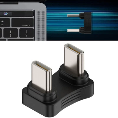 Type-c Male to Male U-Bend Adaptor PD65W Fast Charging Adaptor 480Mbps Black - Image 1 of 4