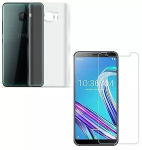 For HTC U ULTRA CLEAR CASE + TEMPERED GLASS SCREEN PROTECTOR SHOCKPROOF COVER - Picture 1 of 12