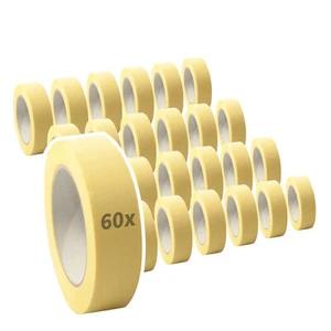 (0,03€/1m) 60 Rollen Profi-Kreppklebeband Malerkrepp Kreppband 30mm 50m gelb - Bild 1 von 4