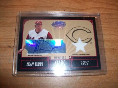 2004 Leaf Certified Cuts Adam Dunn Auto Jersey Card Cincinnati Reds 6/44 - Image 1 of 2