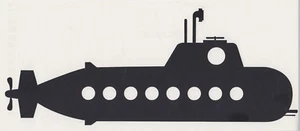 Wandtattoo Wandaufkleber Flur Wohnzimmer Kinderzimmer Badezimmer U-Boot - Bild 1 von 6