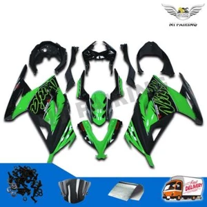 NT Black Green Injection Fairing Fit for Kawasaki Ninja 2013-2017 EX300 b023 - Picture 1 of 12