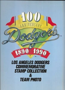 LOS ANGELES DODGERS 1990 TEAM PHOTO AND COMMEMORATIVE STAMP COLLECTION - Imagen 1 de 5