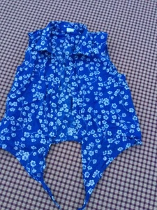 Next girls blue and white flower print blouse age 12 years - Picture 1 of 3