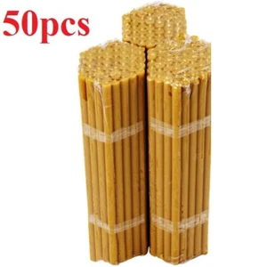 Velas de cera de abejas 50 piezas 13,38" Iglesia Ortodoxa al por mayor 4,40 lb No 10 - Imagen 1 de 5